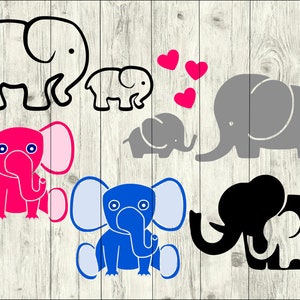 Elephant SVG Bundle, Baby SVG bundle, Elephant cut file, Elephant clipart, svg files for silhouette, files for cricut, svg, dxf, eps, png
