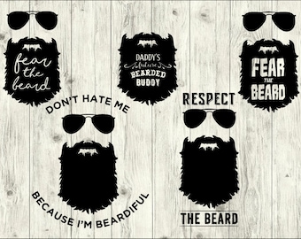 Beard SVG Bundle, Mustache SVG bundle, Beard cut file, Beard clipart, Beard svg files for silhouette, files for cricut, svg, dxf, eps, png