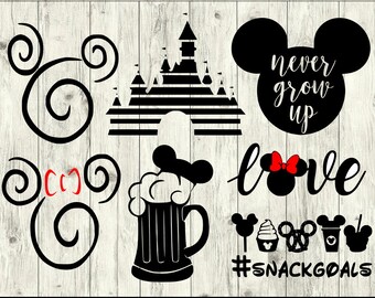 Disney SVG Bundle, Disney World SVG bundle, Disney cut file, Disney clipart, svg files for silhouette, files for cricut,svg, dxf, eps, png