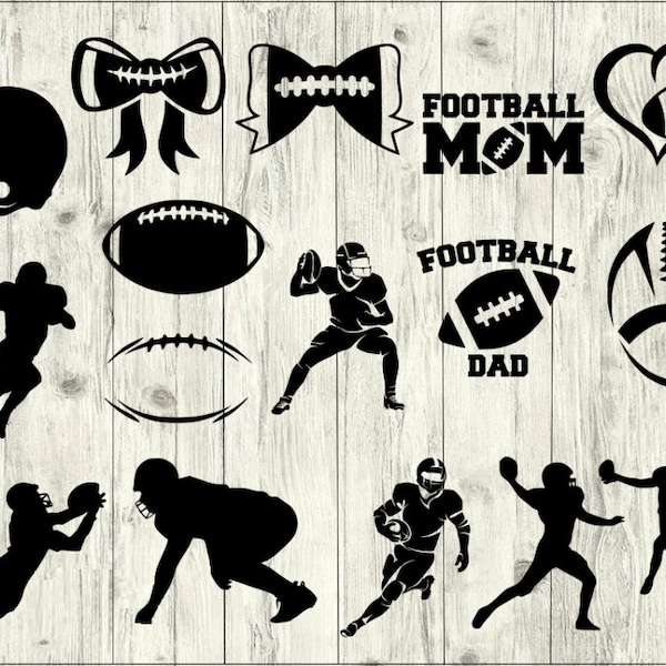 Football SVG Bundle, Sports SVG bundle, Football cut file, Football clipart, svg files for silhouette, files for cricut, svg, dxf, eps, png