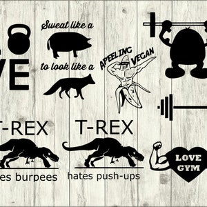 Gym SVG Bundle, Crossfit SVG Bundle, Gym cut file, Gym clipart, Gym svg files for silhouette, Gym files for cricut, svg, Gym dxf, eps, png