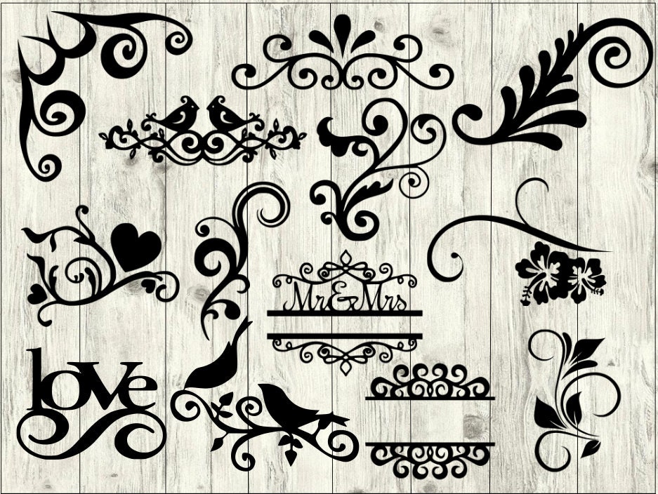 Download Flourish Svg Bundle Swirl Svg Bundle Flourish Cut File Etsy