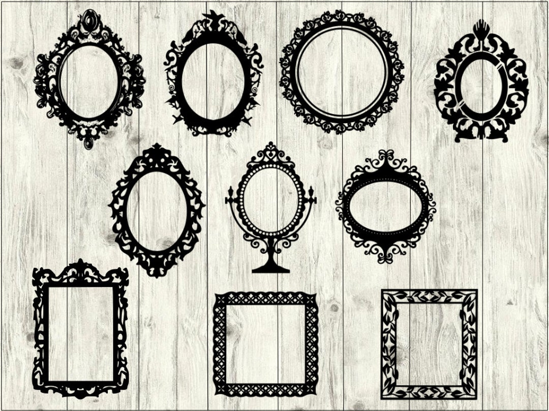 Frame SVG Bundle, Mirror SVG Bundle, Frame Cut File, Frame Clipart