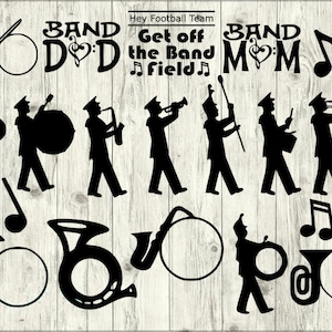 Marching Band SVG Bundle, Band SVG bundle, Band cut file, Band clipart, Band svg files for silhouette, files for cricut,svg, dxf, eps, png