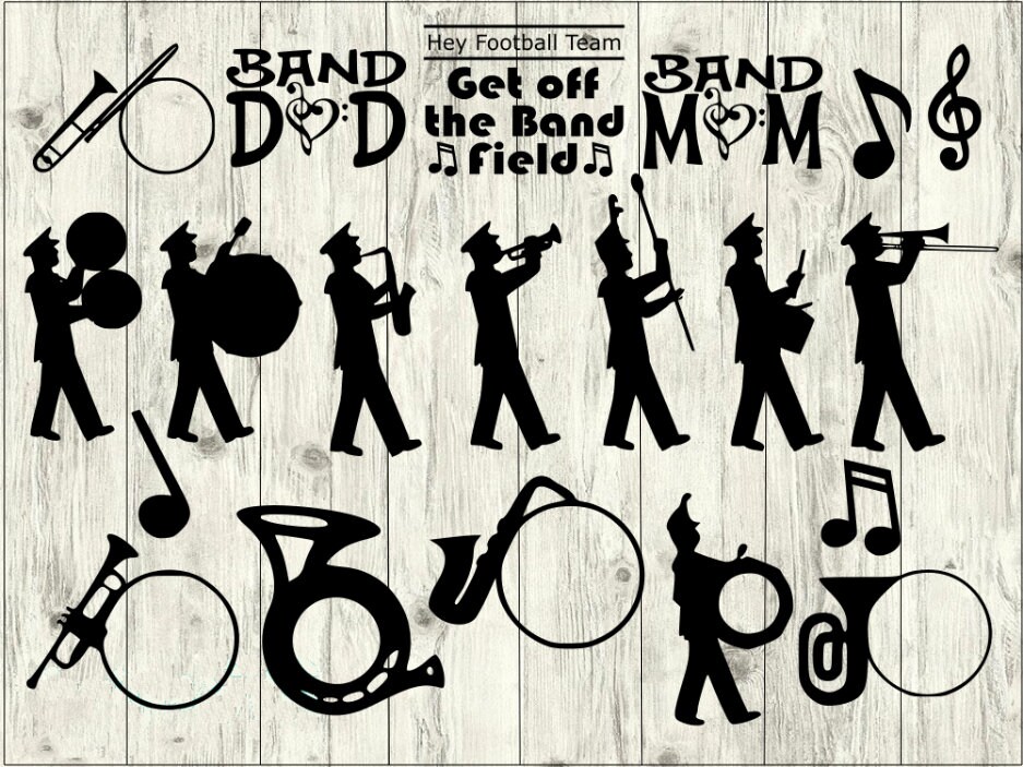 Marching Band SVG Bundle Band SVG Bundle Band Cut File Band Etsy