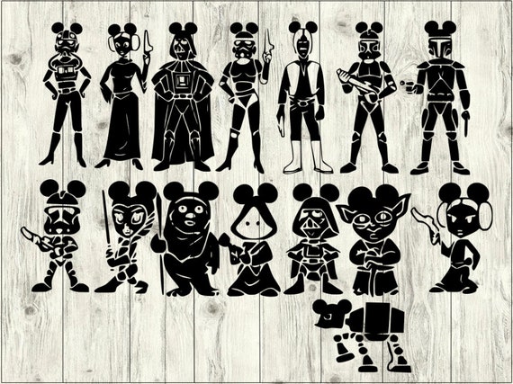 Download Star Wars Mickey Family Svg Bundle Star Wars Svg Bundle Etsy