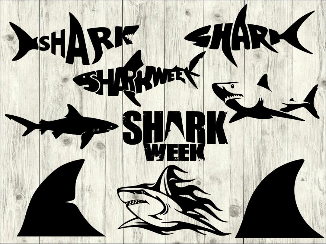 Shark SVG Bundle, Shark Week SVG Bundle, Shark Cut File, Clipart, Shark