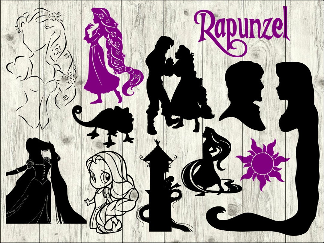 Tangled SVG Bundle, Rapunzel SVG Bundle, Tangled Cut File, Clipart
