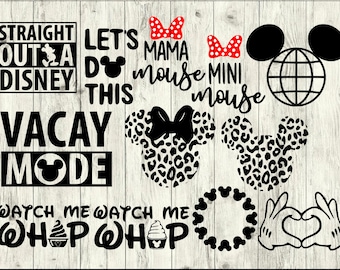 Disney World SVG Bundle, Disney SVG bundle, Disney cut file, Disney clipart, svg files for silhouette, files for cricut, svg, dxf, eps, png