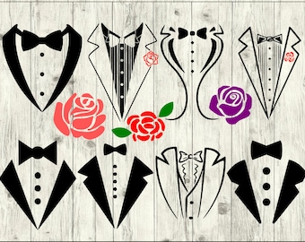 Tuxedo SVG Bundle, Tux SVG bundle, Tuxedo cut file, Tuxedo clipart, Tuxedo svg files for silhouette, files for cricut, svg, dxf, eps, png