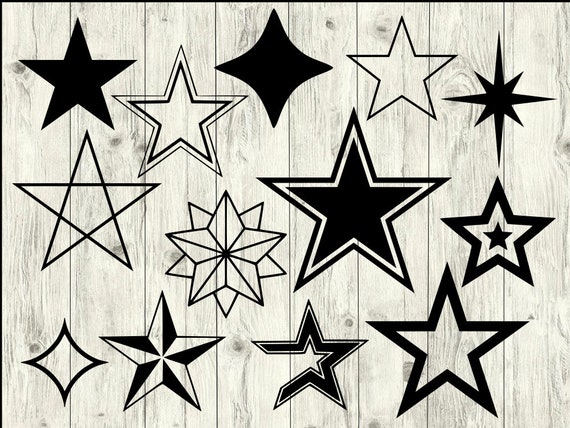 Download Star Svg Bundle Star Cut File Star Clipart Star Svg Files Etsy