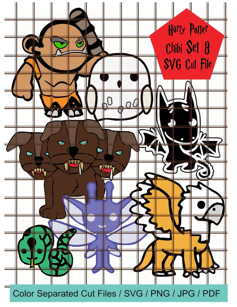 Download Harry Potter SVG Chibi 8 / CUT File / for Tshirts ...