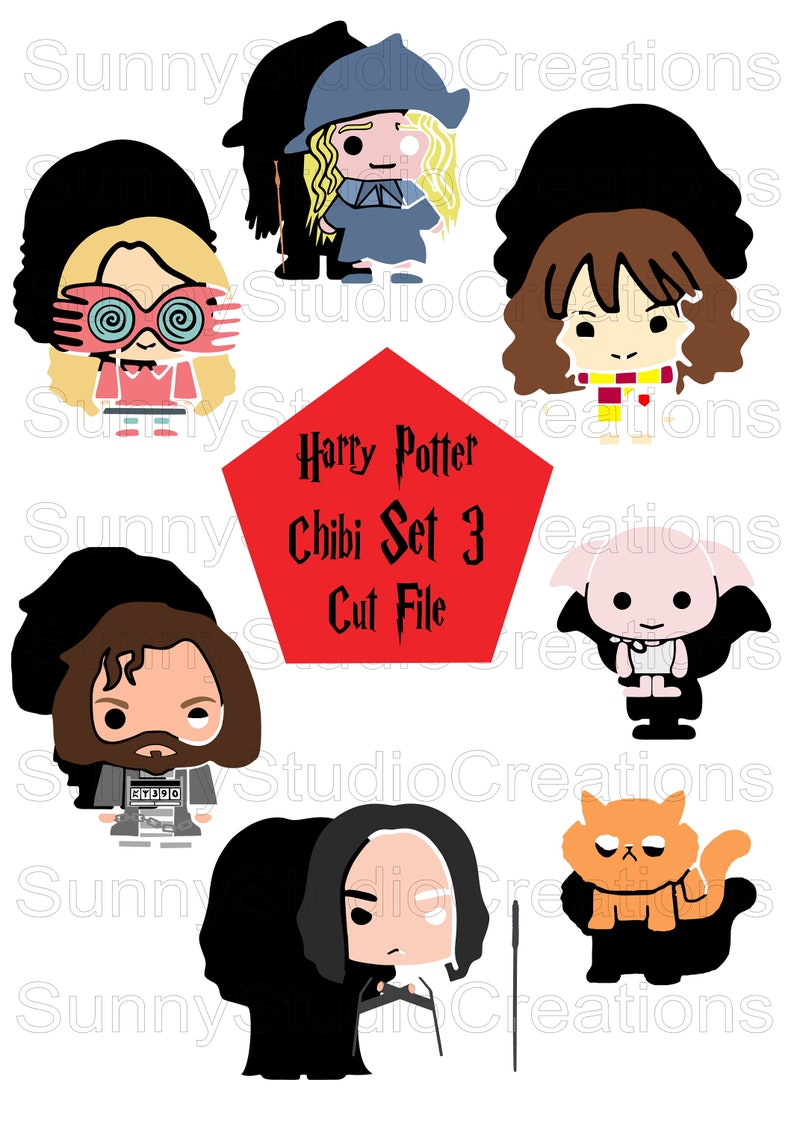 Download Harry Potter SVG / Chibi 3 / Kawaii / CUT FILE / Luna / | Etsy