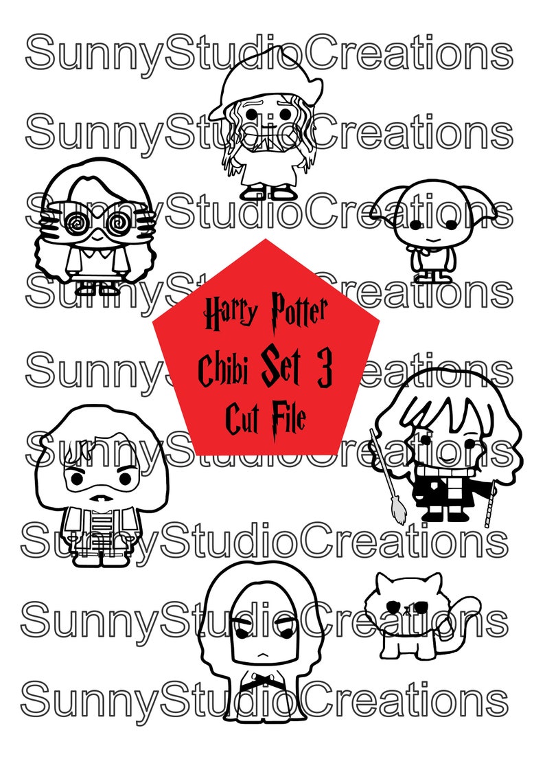 Download Harry Potter SVG / Chibi 3 / Kawaii / CUT FILE / Luna / | Etsy