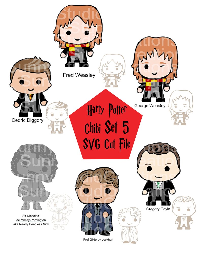 Download Harry Potter SVG / Chibi 5 / Digital Download / CUT FILE ...