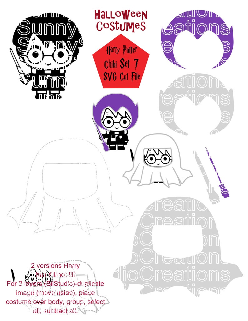 Download Harry Potter SVG / Chibi 7 / Cut File / Digital Download ...