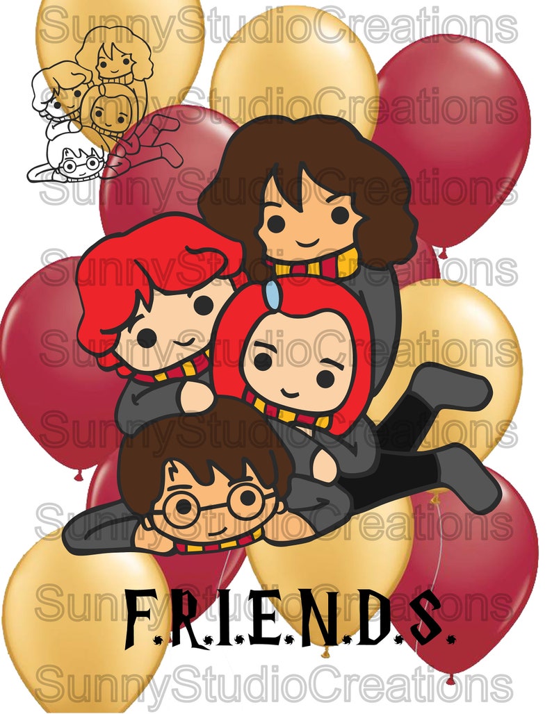 Download Harry Potter SVG / Chibi 5 / Digital / CUT FILE / Tshirt ...