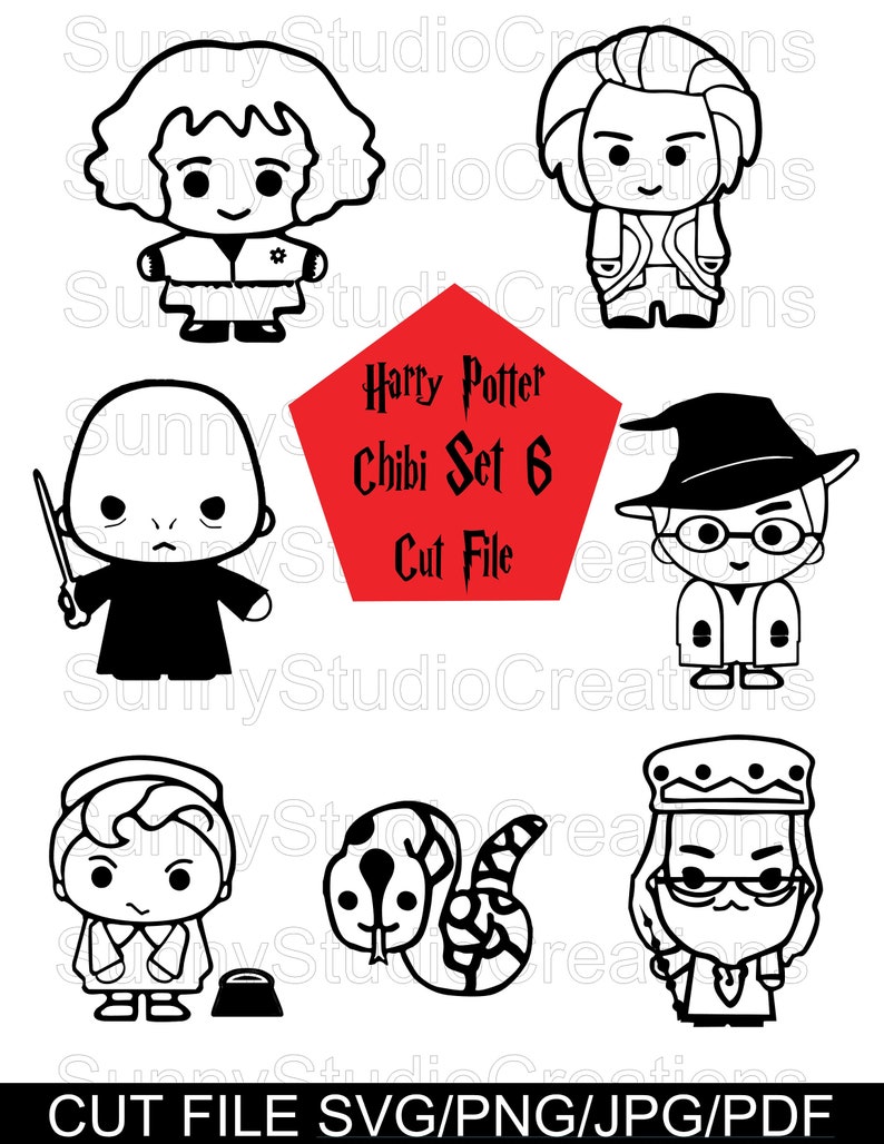 Download Harry Potter SVG / Chibi 6 / Digital File / CUT File / for ...