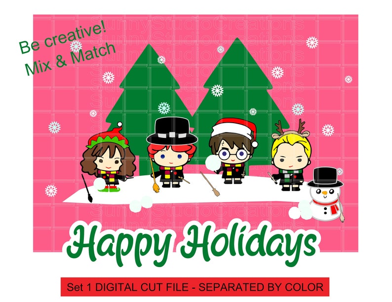 Download Harry Potter SVG Christmas Chibi Digital File / Set 1 ...