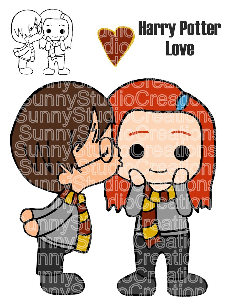 Download Harry Potter Chibi LOVE Digital File / CUT FILE /Valentine ...