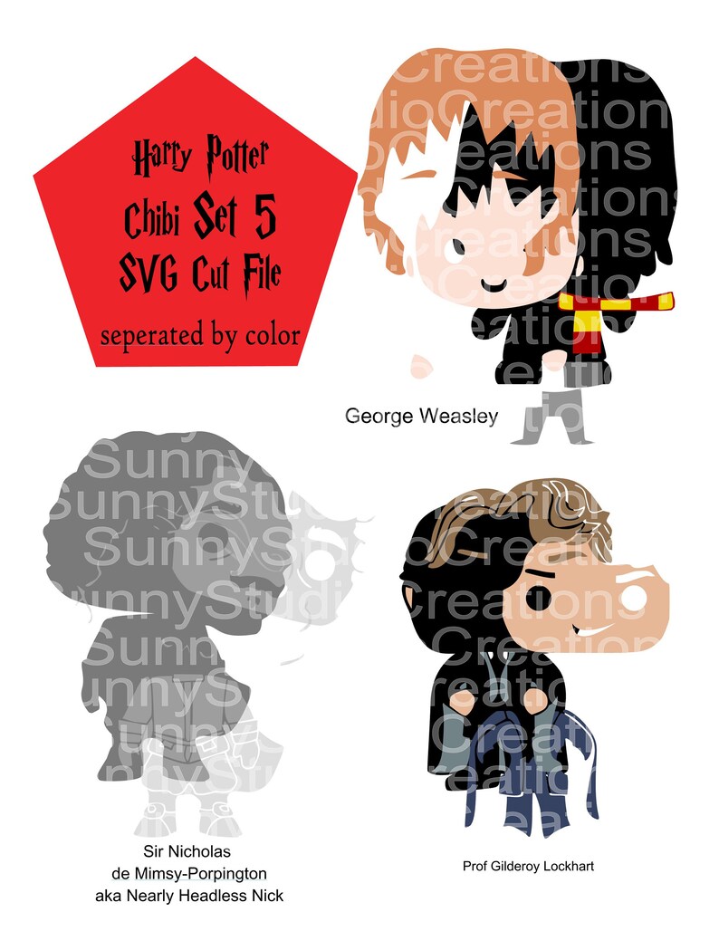 Download Harry Potter SVG / Chibi 5 / Digital Download / CUT FILE ...