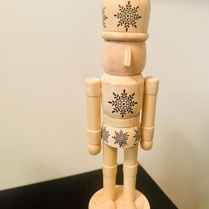 14&quot; Wood Flower Designed Nutcracker Soldier