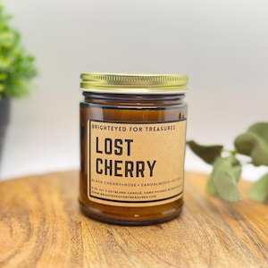 Lost Cherry Handmade Candle, romantic candle gift, self-care candles, luxury home fragrance