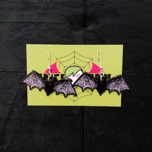 Black Bat Earrings