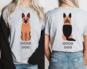 German Shepherd Good Dog Jersey Short Sleeve Tee Black T-Shirt