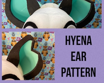 Hyena Fursuit Ears Downloadable Pattern