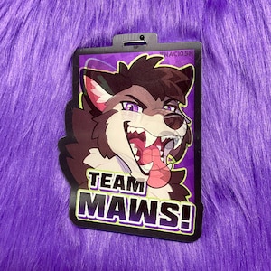 Team Maws Lenticular Motion Furry Con Badge