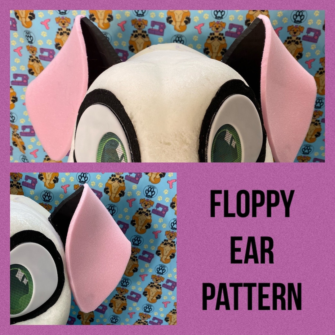 floppy dog fursuit ears downloadable pattern - etsy uk