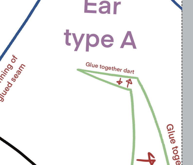 Wolf/ Fox Fursuit Ears Downloadable Pattern - Etsy