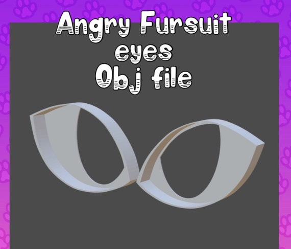 Angry Fursuit Eye Bases 3D Printable File OBJ FILE - Etsy