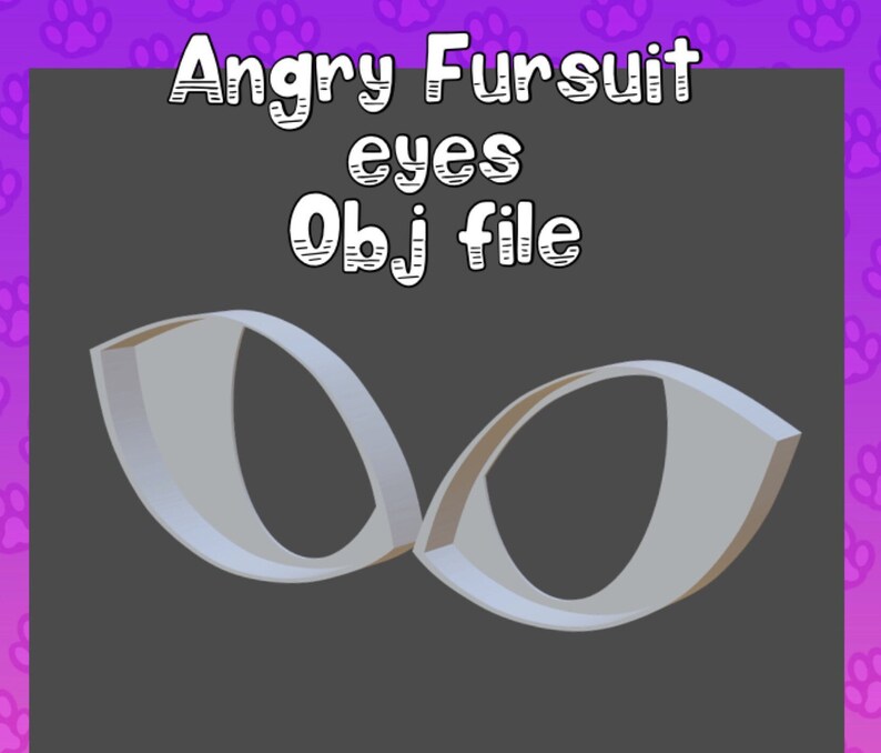 Angry Fursuit Eye Bases 3D Printable File OBJ FILE Etsy Israel Angry Fursuit Eye Bases 3D Printable File OBJ FILE Etsy Israel