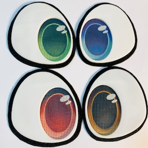 Laser Cut Acrylic 2D Fursuit Eyes + Felt Backing