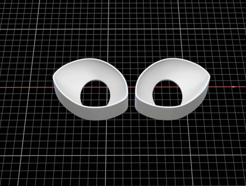 Seamless Edge Feminine Fursuit Eye Bases 3D Printable File - Etsy