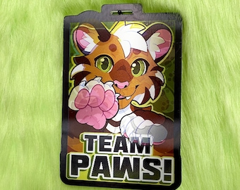 Team Paws Lenticular Motion Furry Con Badge