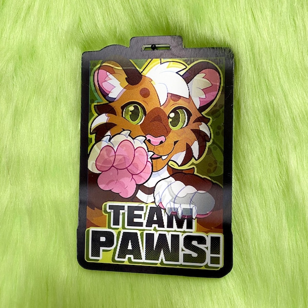 Insignia Furry Con de movimiento lenticular del equipo Paws