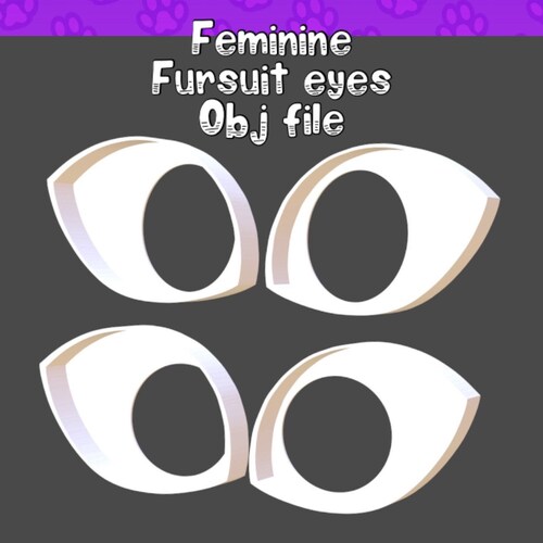 3D Printable Circle/ Oval 3D Fursuit Eye Bases OBJ FILE - Etsy