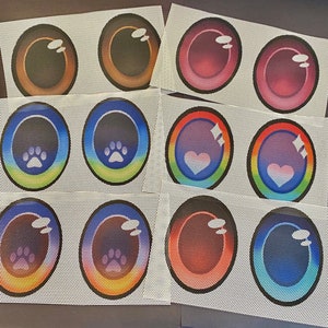 Sub dyed .8mm PVC Waterlproof Fursuit Eyes