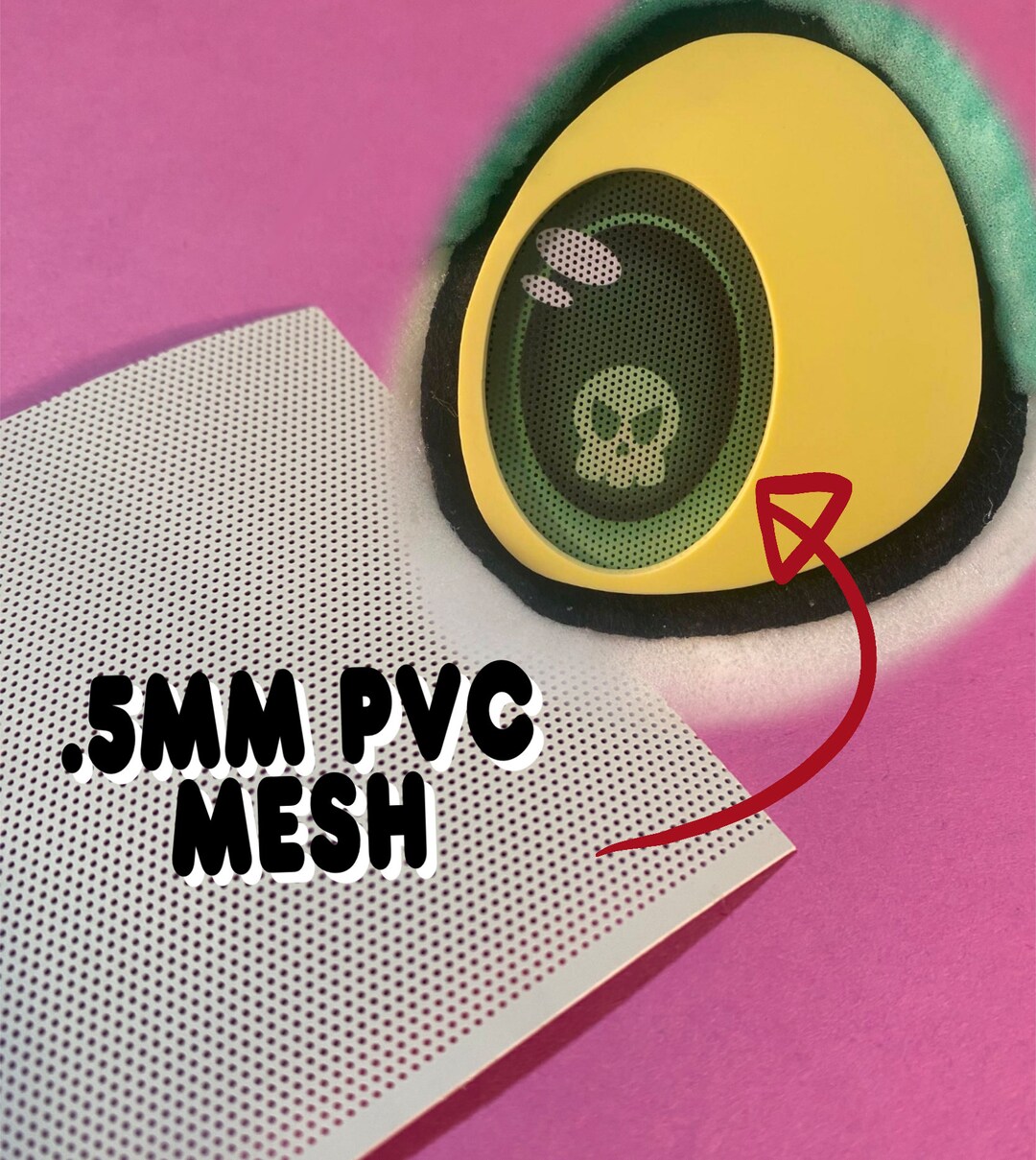Rare .5mm PVC Mesh for Sub Dyed Eyes 8.5x11.75 Inch Sheet 