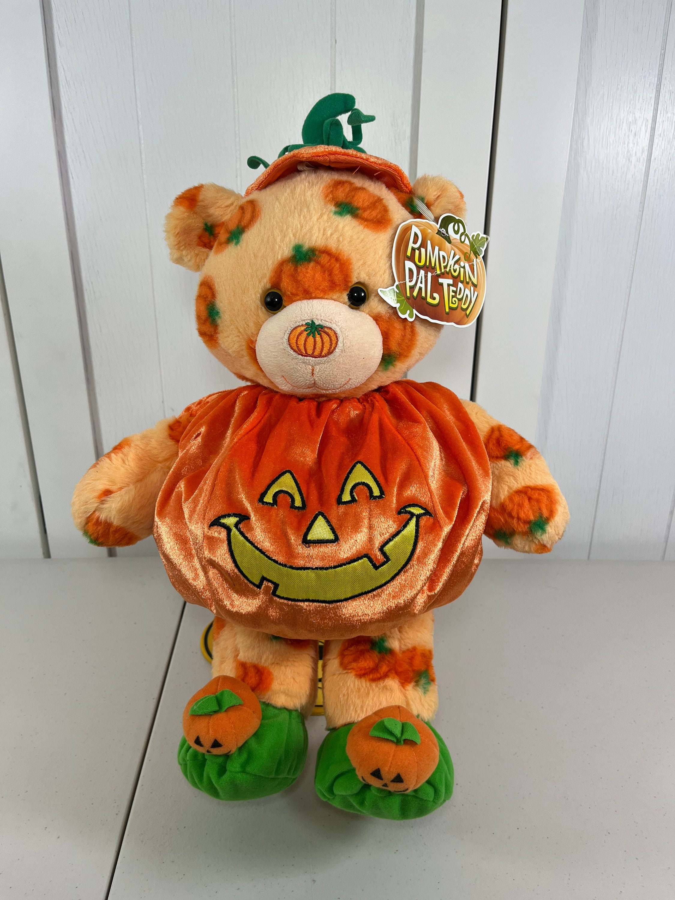 Halloween Plush Pumpkin Teddy Bear Stuffed Animal Toy - Perfect for Sp