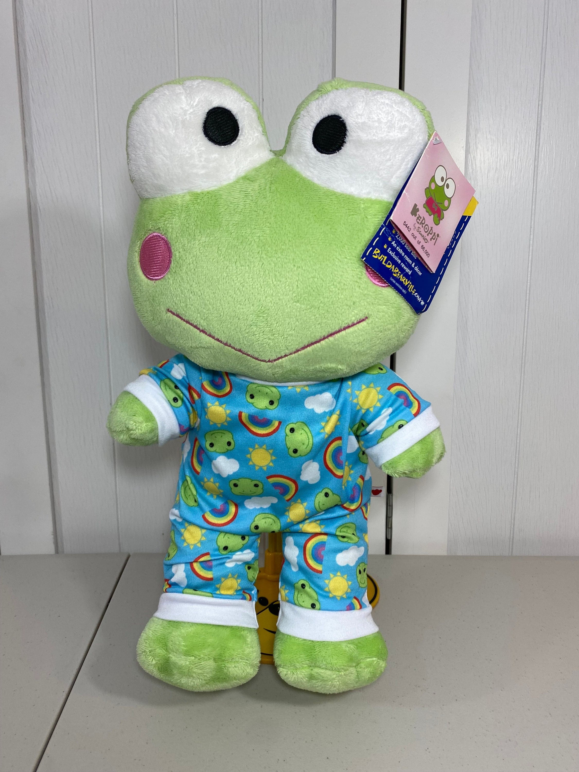 NEW Build A Bear Sanrio Hello Kitty Keroppi Green Frog W/ Sleeper Pajamas -   Israel