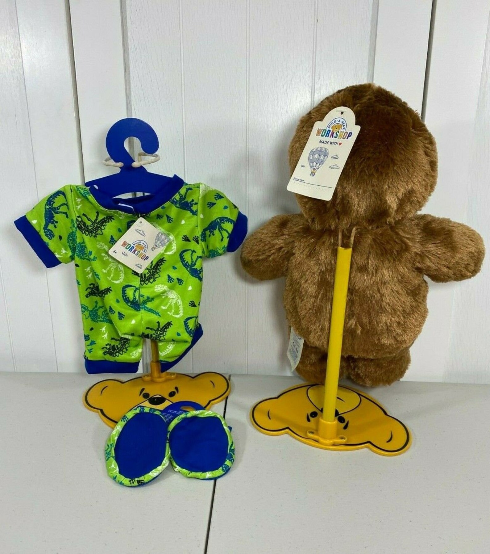NEW Build A Bear Brown Sloth Plush 15 w/ Dinosaur Etsy