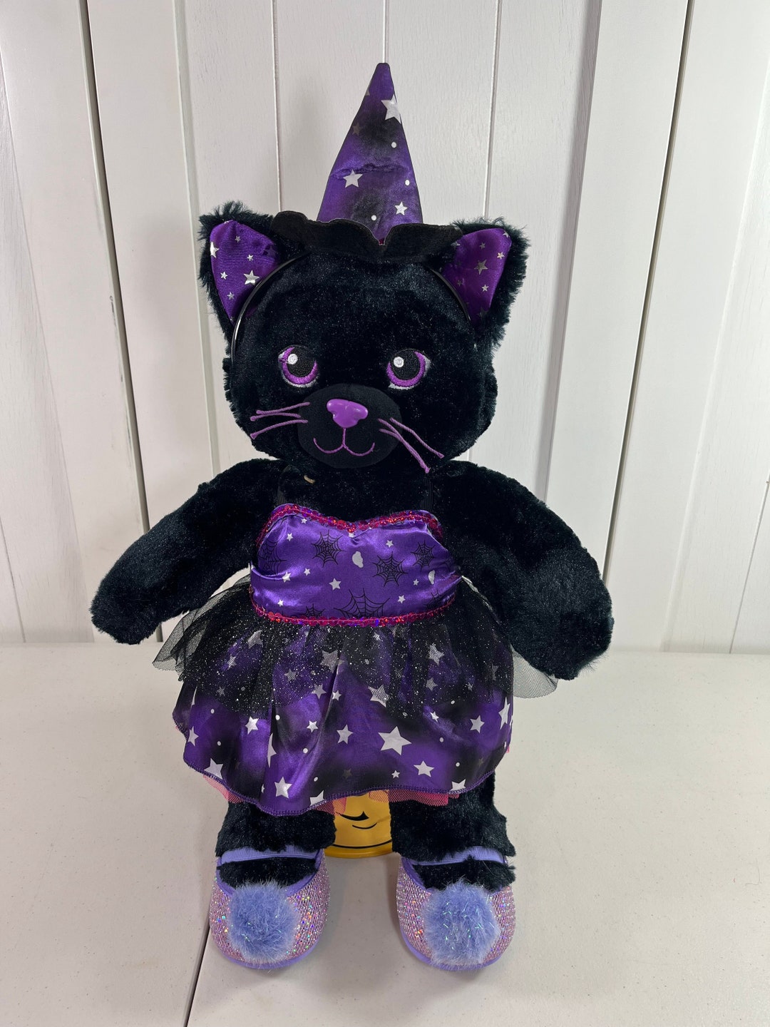 Build a Bear Halloween Starry Sky Night Black Purple Cat W/ Etsy