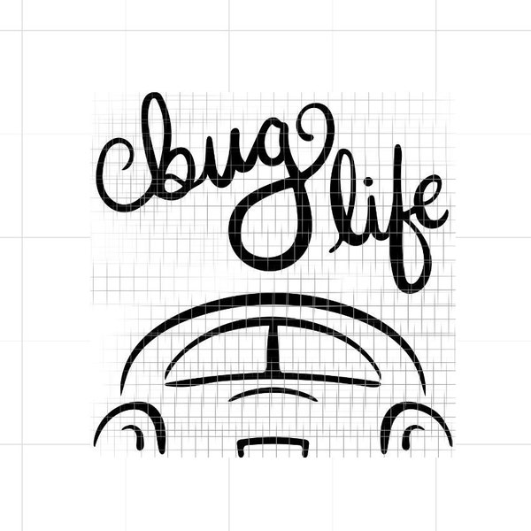 Bug Life SVG - VW Beetle - Cut file for Cricut + Silhouette