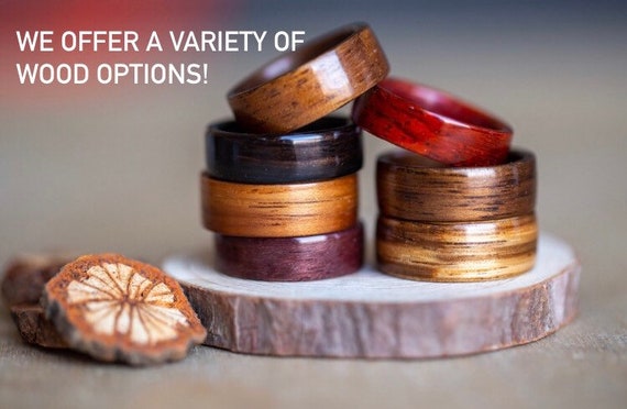 Solid koa shop wood rings