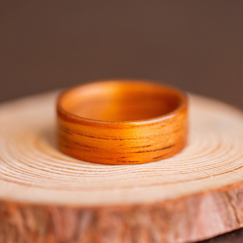 Hawaiian Koa Wood Ring Custom Wood Ring for Him Etsy