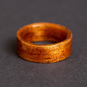 Hawaiian Koa Wood Ring, custom wood ring for him, medium koa image 2